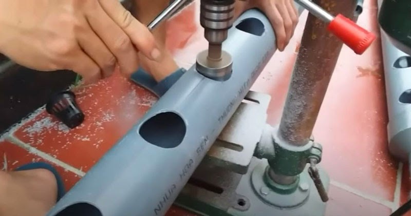 Hướng dẫn khoét lỗ ống nhựa thủy canh tiêu chuẩn