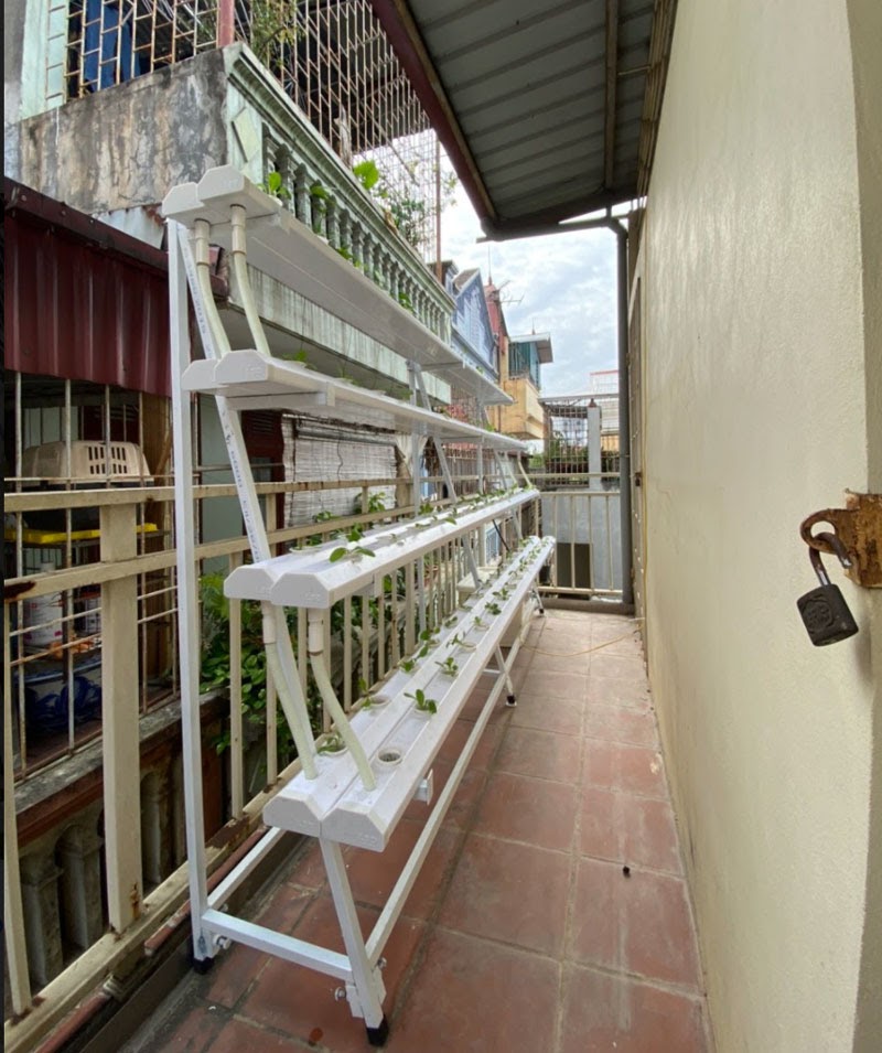 Dự án thi công giàn bán thuỷ canh bán chữ A tại phố Định Công Thượng – Hoàng Mai – Hà Nội